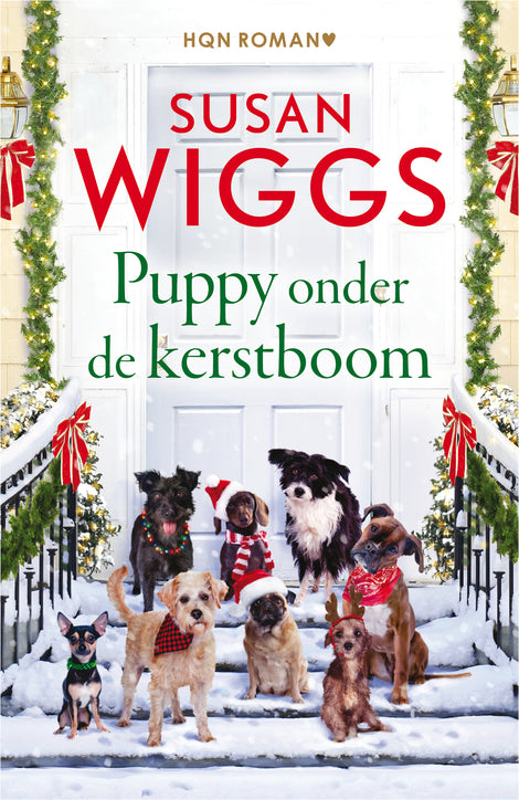 Puppy onder de kerstboom Puppy onder de kerstboom
