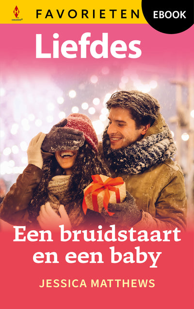 Een bruidstaart en een baby