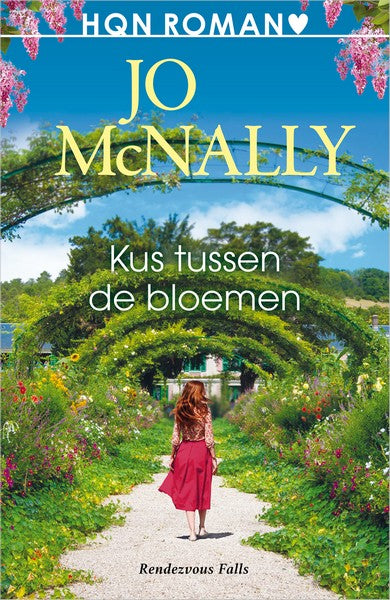 Kus tussen de bloemen